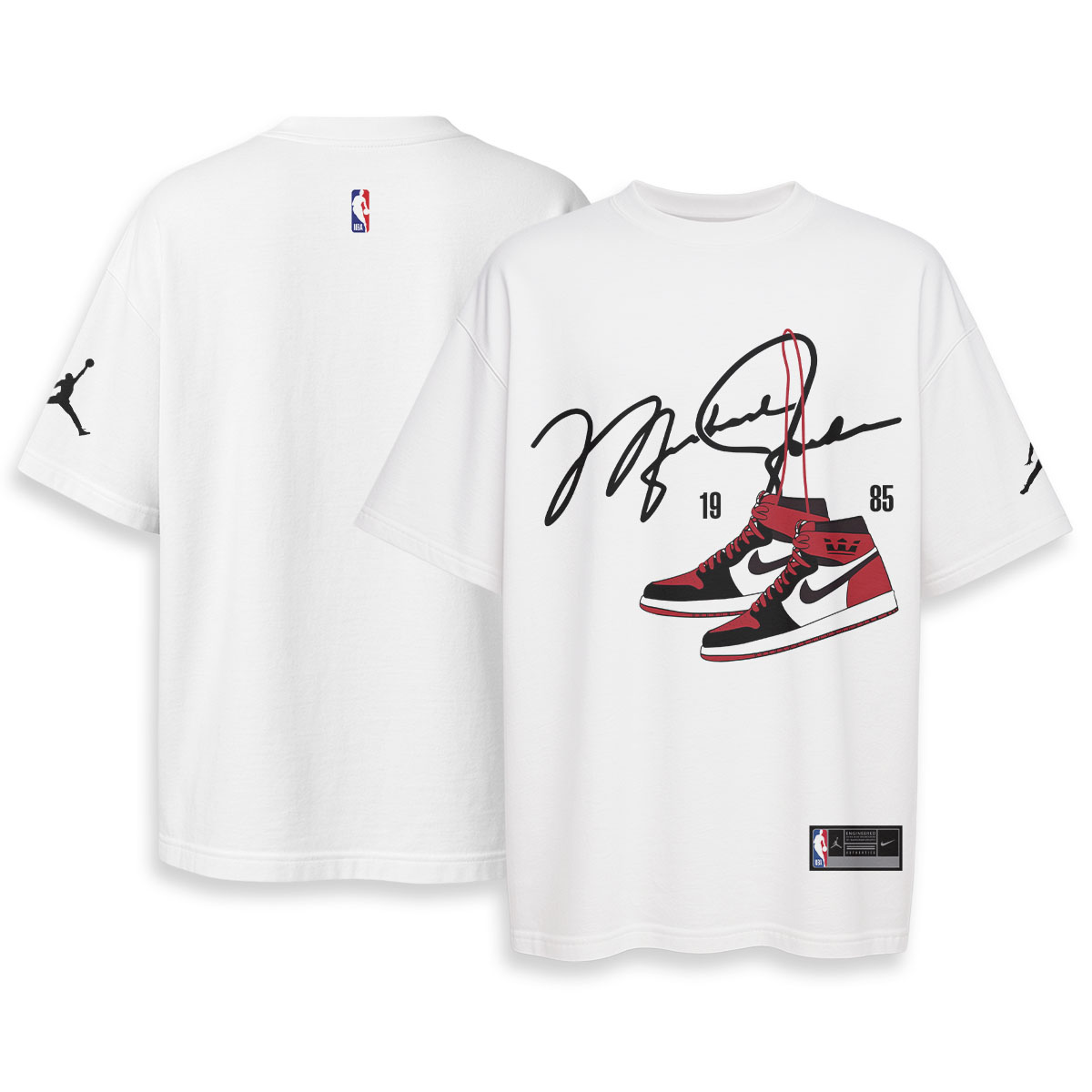 JORDAN Sneaker - Boxy Drop-Shoulder Tee - Streetwear Fashion