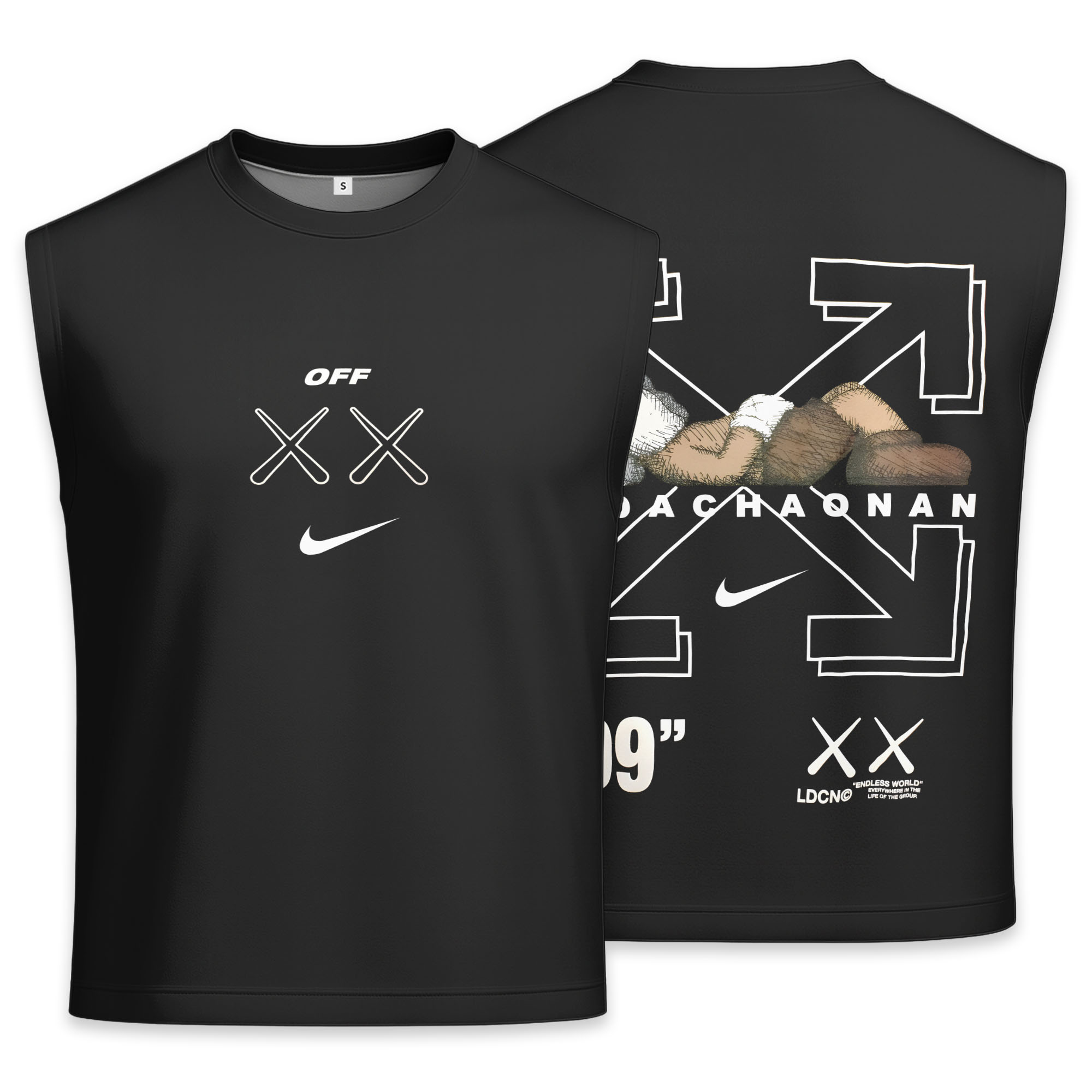 Kaws, OFF WHITE, NIKE - Men's Premium Tank - Regular Fit