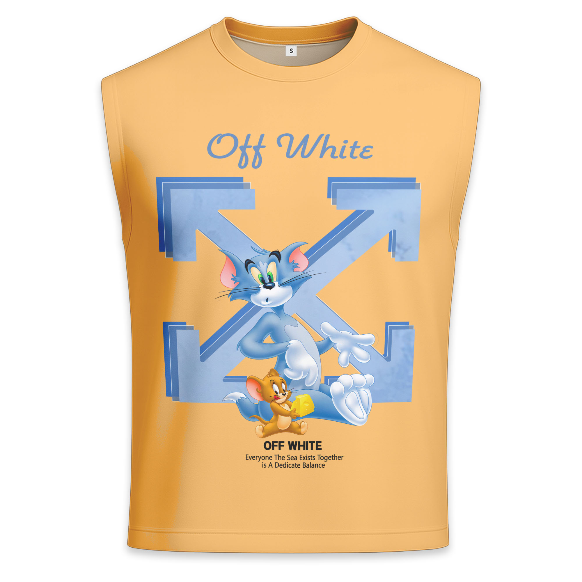 OFF WHITE, Tom and Jerry - Men's Premium Tank - Regular Fit