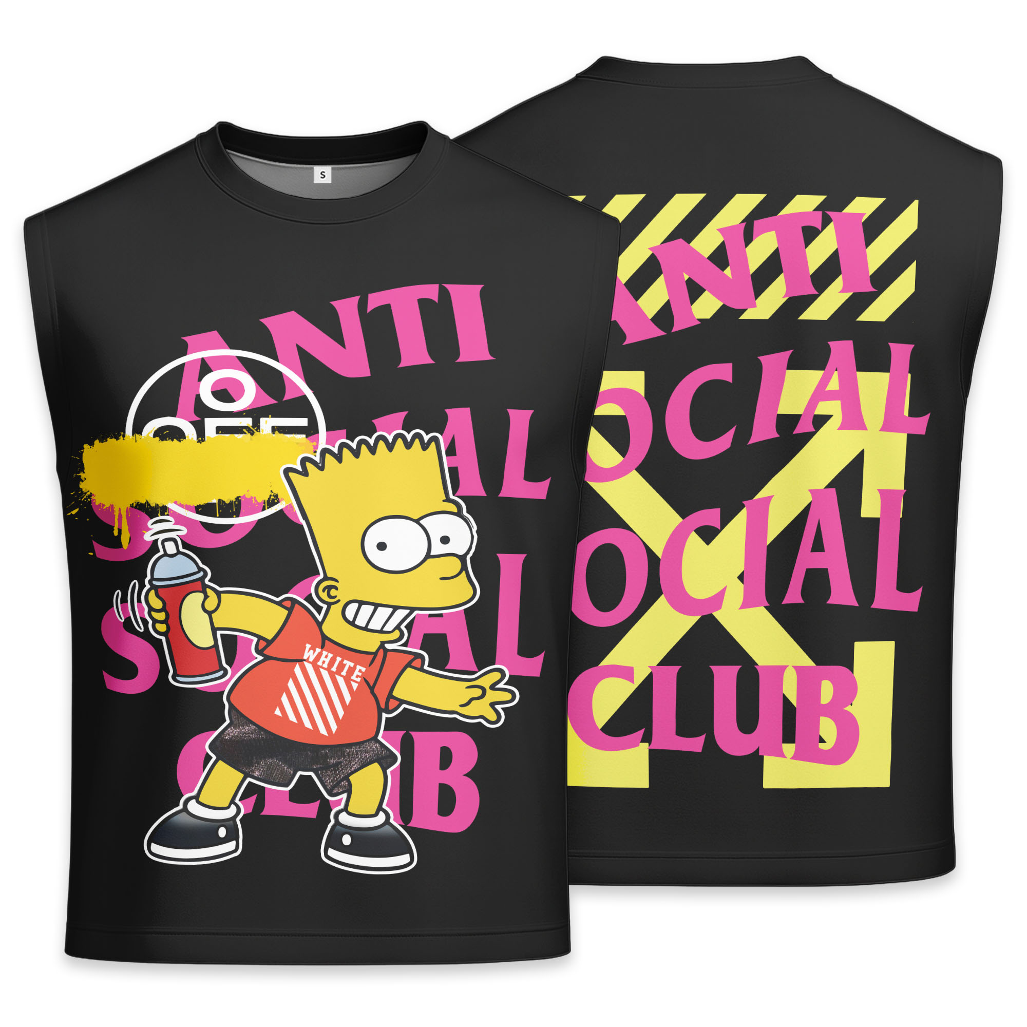 OFF WHITE, Bart Simpson - Men's Premium Tank - Regular Fit