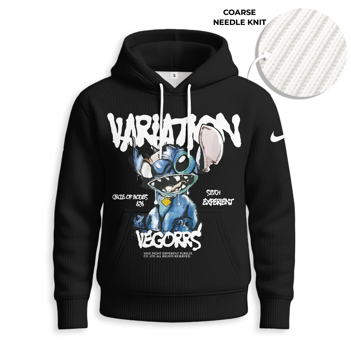 Stitch Halloween - Knitted Unisex Hoodie