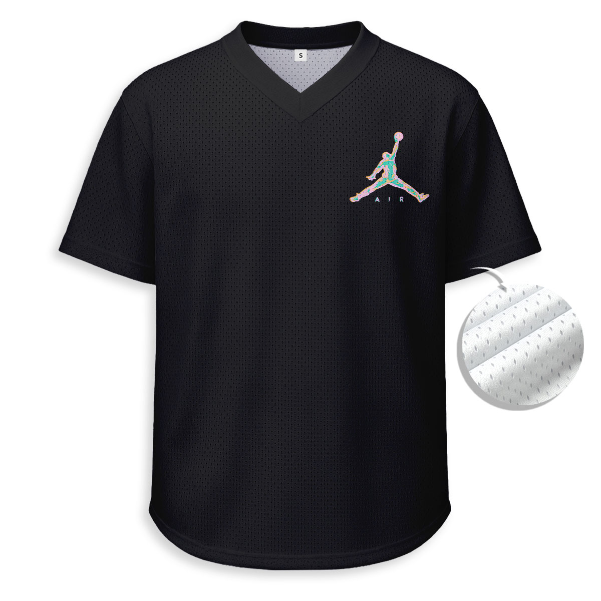 Jordan - Unisex V-Neck Mesh Tee - Relaxed Fit