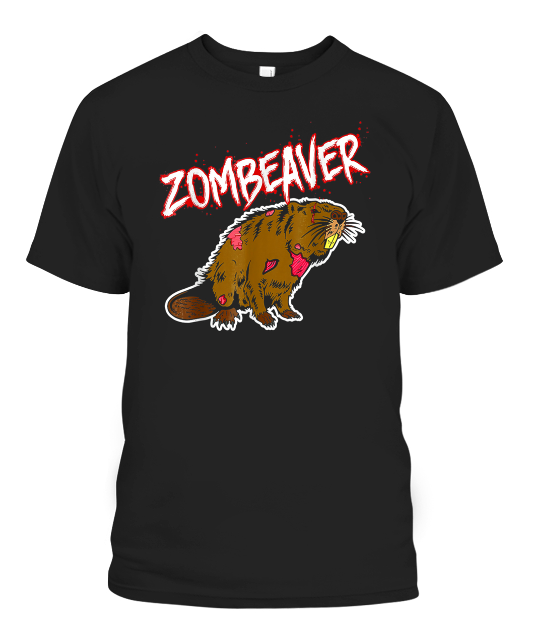 Zombie Animal Shirt Zombeaver Wild Life Halloween Tee TShirt