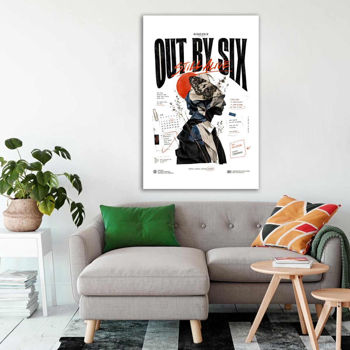 Out By Six Wall Poster
